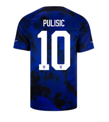 United States Christian Pulisic #10 Replica Away Stadium Shirt World Cup 2022 Short Sleeve